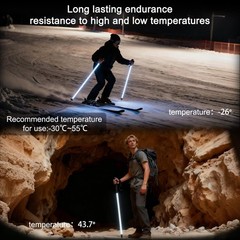 LED Glow Trekking Pole, Waterproof Hiking Stick with Light – 1 Pack