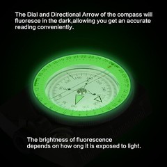 Military Lensatic Sighting Compass Survival with Carrying Bag, Compass for Hi…