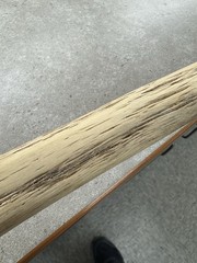 VTG Weathered Driftwood Skinny Tall Walking Stick 63.5″ Strong Staff OOAK Raw MN
