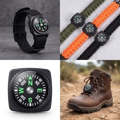 15 PCS Slip-On Watch Band Compass, Sturdy Mini Button Compasses Small Wrist