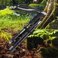 Collapsible Tri-fold Trekking Hiking Poles Aluminium Walking Stick Anti-Shock