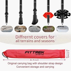 Hiking Poles Kids Ultralight Nordic Walking Sticks Telescopic Child Trekking