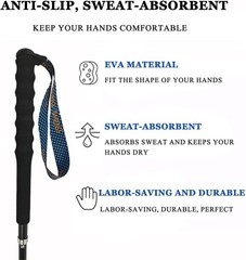 Foldable Set of 2 Ultralight Trekking Poles, Carbon Fiber, Lightweight Design
