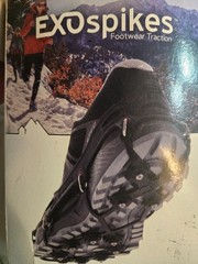 Kahtoola EXOspikes Footwear Traction for Winter Hiking & Trekking, Black MEDIUM