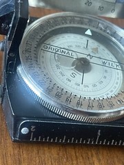 ORIGINAL STEIGUNG WILKIE PRISMATIC SIGHTING COMPASS BOX W/ CASE Non Working