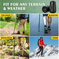 6 Pack Trekking Pole Rubber Tips 11mm Hiking Stick Caps Anti Slip Covers