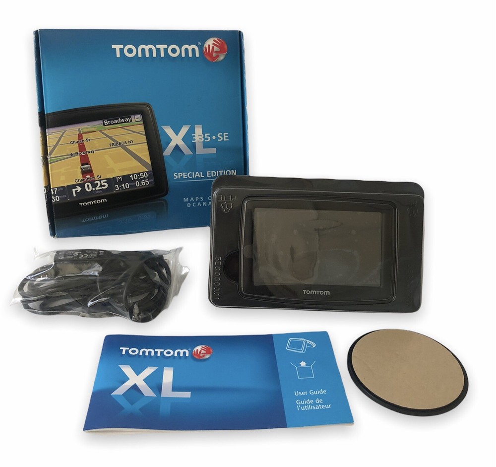 TomTom XL 335 SE Car GPS 4.3″ LCD USA & Canada Maps Fold Go Easy Port Mount