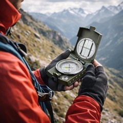 Waterproof Multipurpose Survival Camping Hiking Compass Geological Digital Comp