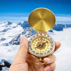 Waterproof Luminous Compass Camping Hiking Brass Compass Portable Compass