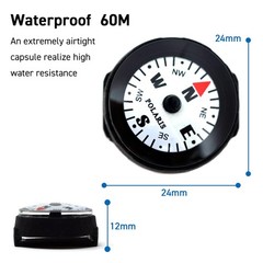Micro Compass Waterproof 60M Watch Wrist Band Paracord Bracelet Compasses Lum…