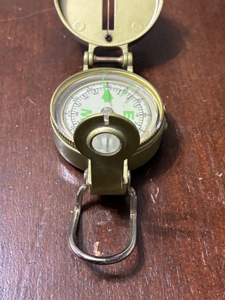 Vintage engineer directional compass, Brass color, Used