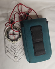Suunto CPS Pilot Compass Made in Finland w/ Original Neoprene Case & Lanyard Nav