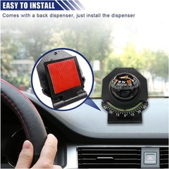 Car Compass, Car Dashboard Compass Ball with Slope Meter, Adjustable Night Visio
