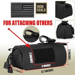 2 Pack Extra Large Tactical Molle Sunglasses Case Anti-Shock Hard Black