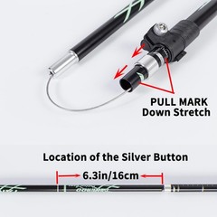 Single Trekking Pole | 7075 Aluminum Anti-Shock, Ultralight, Adjustable & Col…