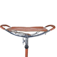 Outdoor Shooting Stick Spectator Japanese Adjustable Leather Walking Seat Tan