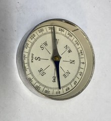 Vintage Metal Tin Compass Made In Japan