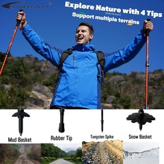 Trekking Poles – Lightweight 7075 Aluminum with Flip Lock & All Terrain Acces…