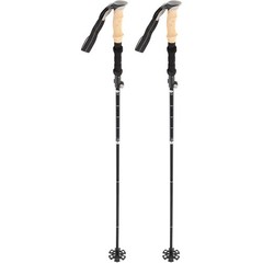 Collapsible Walking Sticks Set of 2 Foldable Trekking Poles Hiking Gear, Black