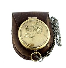 Brass Compass Unique Print Engraved Not All Those Who Wander
