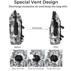 Waterproof Backpack for Men and Women – Roll-Top Floating Dry Bag 35 l Grey