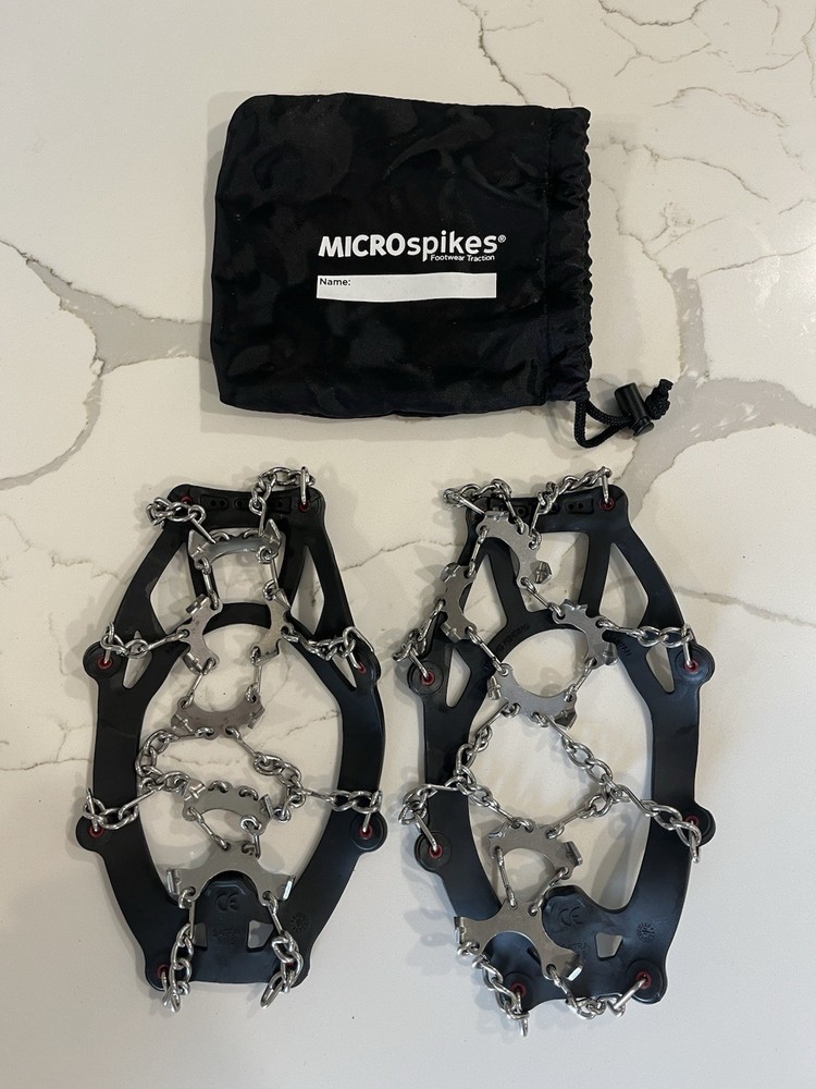 Kahtoola MICROspikes Size Small Ice Snow Traction Hiking Cleats w Storage Bag