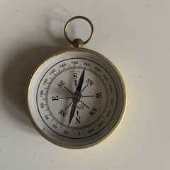 Vintage Compass Pocket Made In Taiwan Edge Mark Magnetic Endangered Skill Set