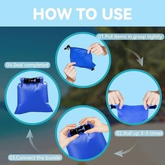 6PCS Waterproof Lightweight Dry Bags for Kayaking – 6PCS-A