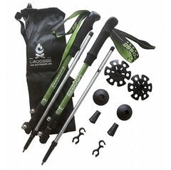 Croosse Trekking Poles Set (2) – Collapsible Hiking Sticks w/ Accessories & Bag