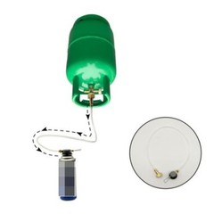 Outdoor For Gas Canister Valve with Transparent Tube for Flat Tank Inflation