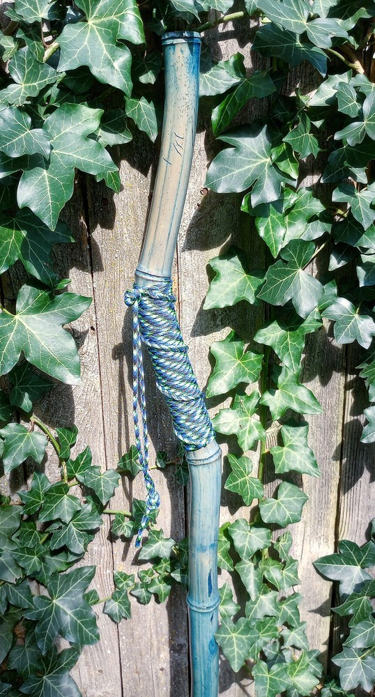 57″ – Bamboo – Walking Hiking Trekking Stick/Staff – Paracord Grip & Strap – #31