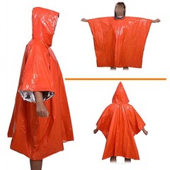 Compact Rain Gear 210T Polyester Material Fits In Palm Foldable Rain Protection