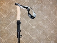 Necasil Foldable Trekking Pole Single 6061Aluminum Hiking Pole Adjustable w/ Bag