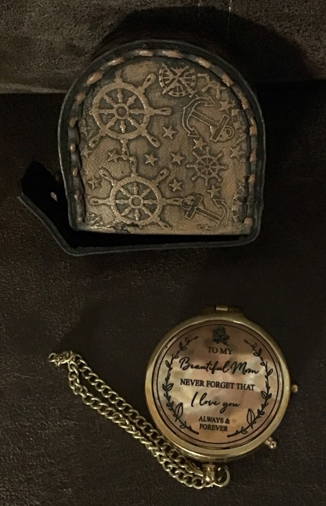 Aladean Compass Gift to Mom Handmade Case Mother In Law Read Personal Message