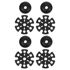 1 Set Black Rubber Walking Pole End Caps Durable Replacement Tips for Trekking