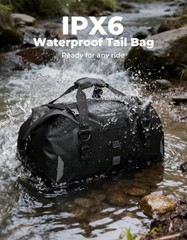 Waterproof Motorcycle Dry Bag – Duffle Tail Bag Soft Luggage, 40L Black