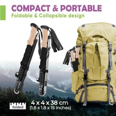 TREKOLOGY Trek-Z Collapsible Hiking Trekking Poles – Balance Support for Sen…