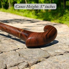 Wooden Walking Stick – Handcrafted Luxury Laurel Macho Wood Solid Cane Imported