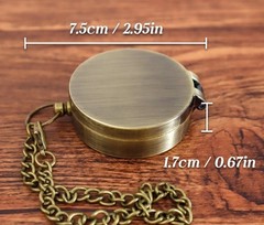 Engraved Personalised Brass Coordinate Compass Keepsake Gift Hiking For Him Dad