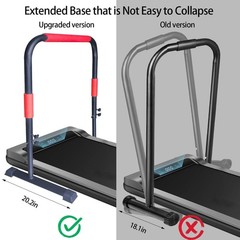 Adjustable Handlebar for Walking Pad – Max Height 43″, Heavy-Duty Steel Frame, N
