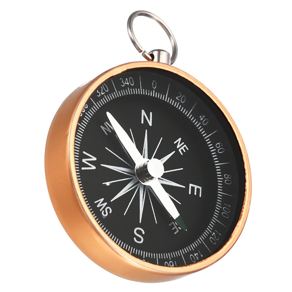 with Key Ring Pocket Compass Yellow Outdoor Navigation Compass , 1Pcs