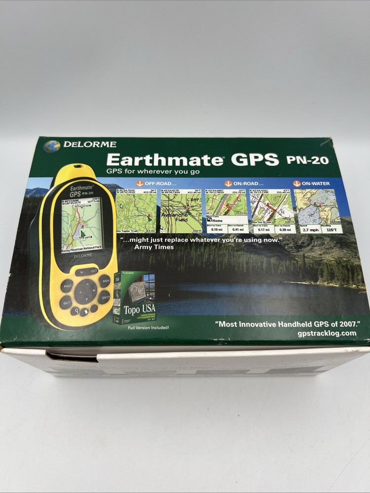 DeLorme Earthmate GPS PN-20 Handheld GPS WORKS GREAT!