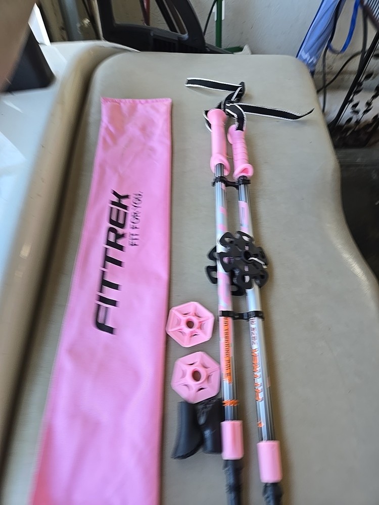 FitTrek Hiking Poles for Kids – Ultralight Nordic Walking Sticks – Telescopic…