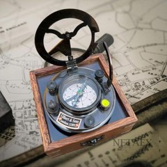Sundial Compass, Personalized Engraved Brass Compass, Antique Brass & Copper