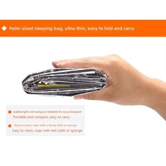 Portable Survival Kit with Insulated Sleeping Bag Whistle and Carabiner Gear