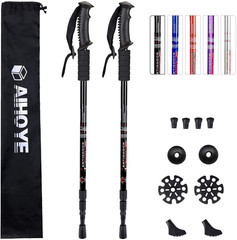 Hiking Trekking Poles, 2 Pack Collapsible, Lightweight, anti Shock, Walking Stic