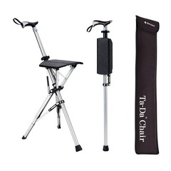 TaDa Chair, Portable Trekking Hiking Pole, Folding Walking Stick with Seat, W…