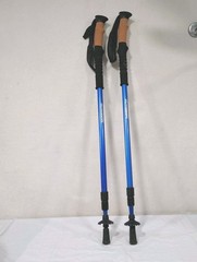 Northpak Outdoor Adjustable Trekking Poles Cork Grip Basket Rubber Carbide Tip