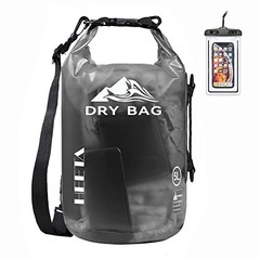 Dry Bag Waterproof for Women Men, 5L/10L/20L/30L/Roll Top 40L Black