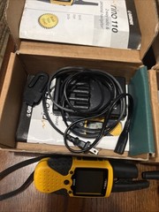 2 Garmin Rino 110 Handheld GPS Unit Yellow/Black Chargers No Batteries